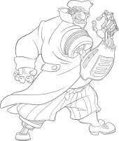 A coloring page of treasure planet